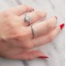 Λευκόχρυσο ολόβερο δαχτυλίδι Κ14 με ζιργκόν